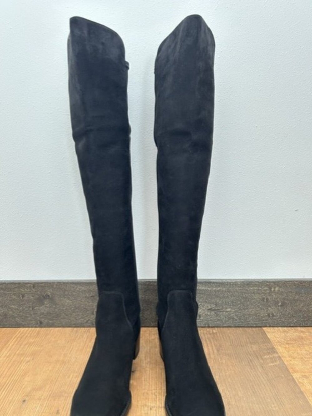 Stuart Weitzman Reserve Over The Knee 5050 Boots Black Suede 7.5